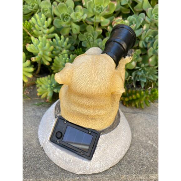 Puppy with Telescope Outdoor Solar Light NEW - Picture 3 of 5